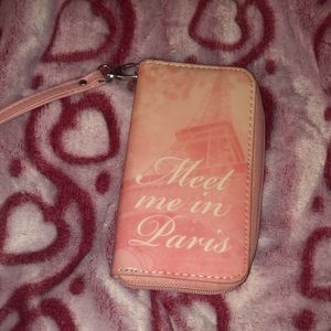 Meet me in Paris wallet with wristlet